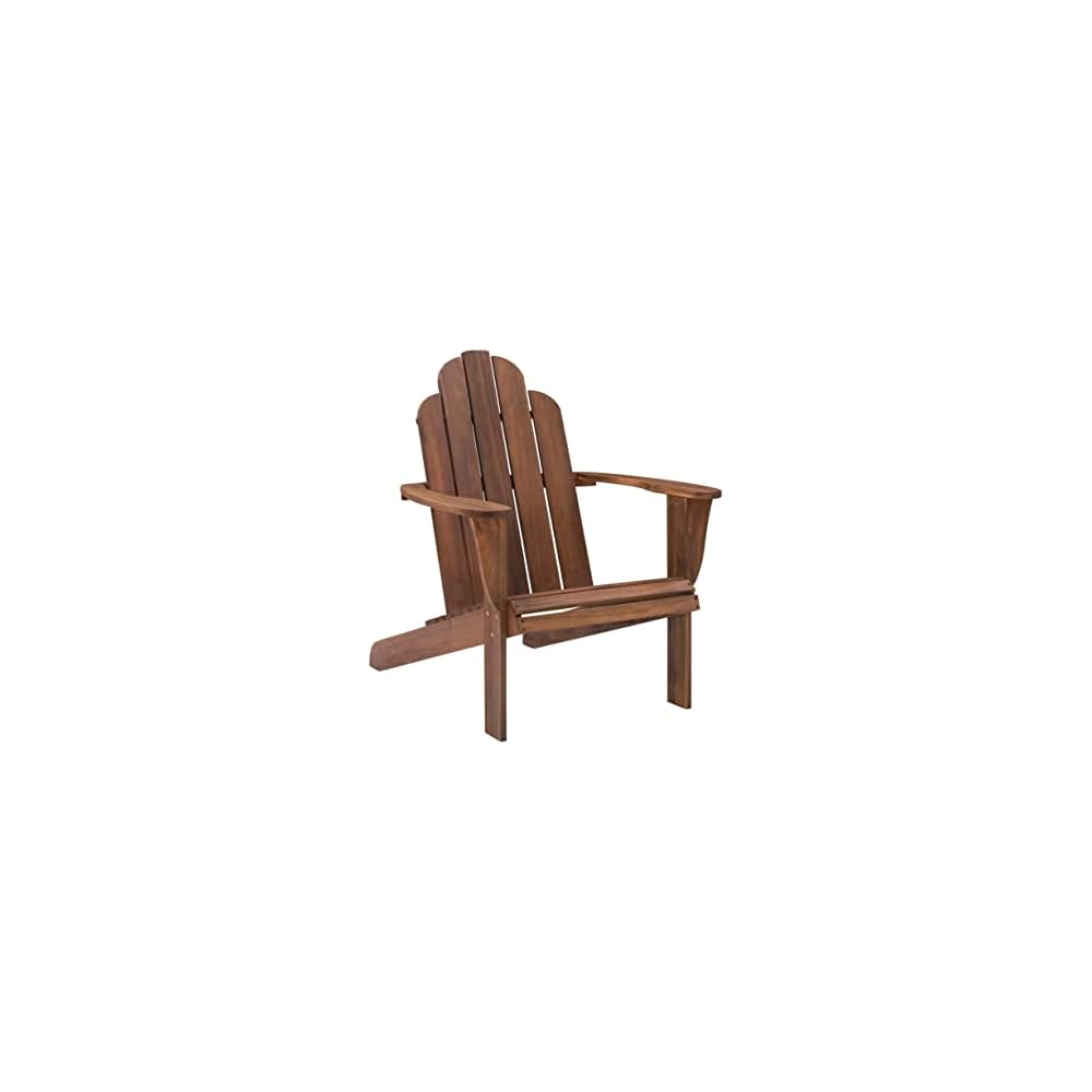 Linon Home Dcor Home Decor Teak Wood Stock Chair, 30.4" wx37.6 dx37.8 h, Stain