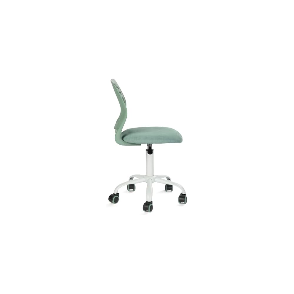 Homy Casa Armless Home Office Desk Chair, Colorful Task Chair with Soft Mesh Padded Cushion, Height Adjustable Swivel Study Computer Chair for for Girls Boys Teens (Green, 4PCS)