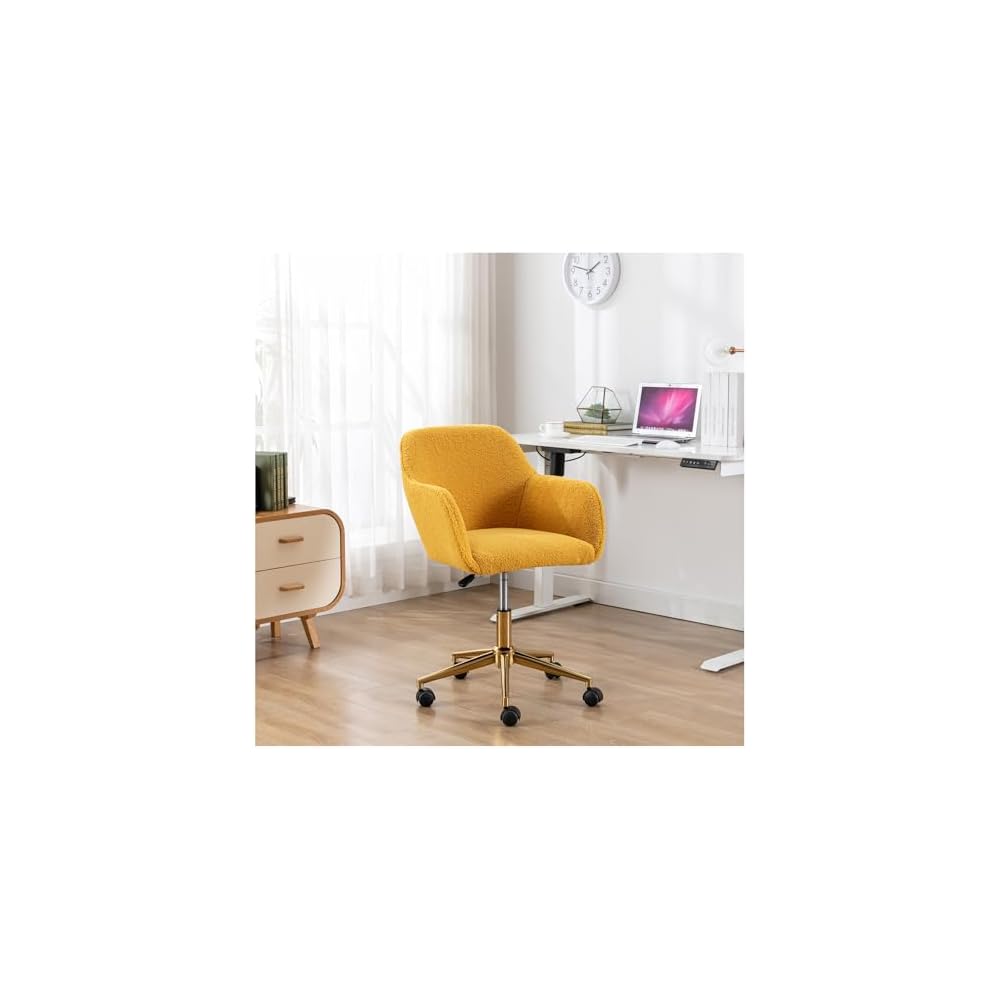 Desk Chair Comfy Simple Modern Home Office Desk Chairs Comfy Comfy Desk Study Chair for Living Room, Bedroom, Vanity, Study