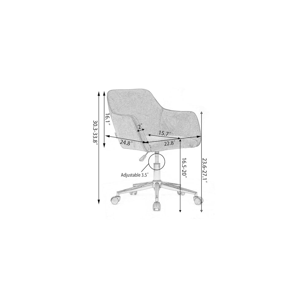 Desk Chair Comfy Simple Modern Home Office Desk Chairs Comfy Comfy Desk Study Chair for Living Room, Bedroom, Vanity, Study