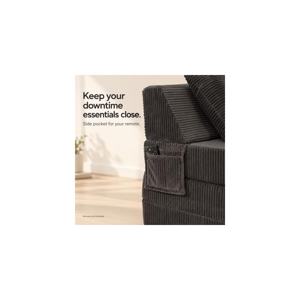 MeMoreCool Folding Sleeper Chair Bed for Adults, 4-in-1 Boneless Futon