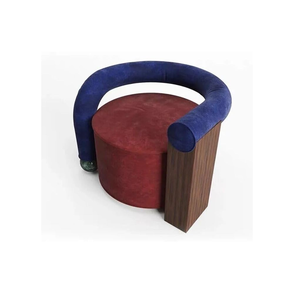 Generic Elegant Minimalist Tiger Velvet Lounge Chair – L-Shaped Sofa for Modern Living Blue/Red, 36.22*27.55*29.52in