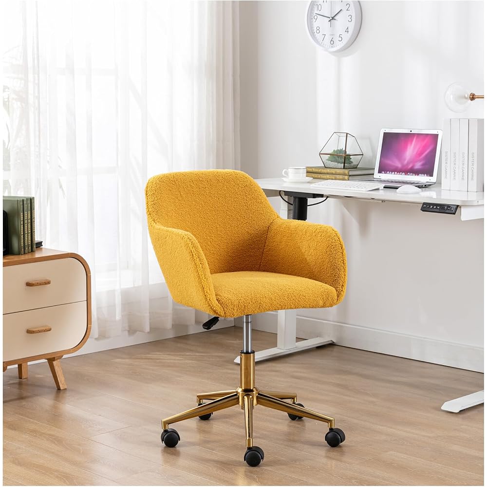 Desk Chair Comfy Simple Modern Home Office Desk Chairs Comfy Comfy Desk Study Chair for Living Room, Bedroom, Vanity, Study